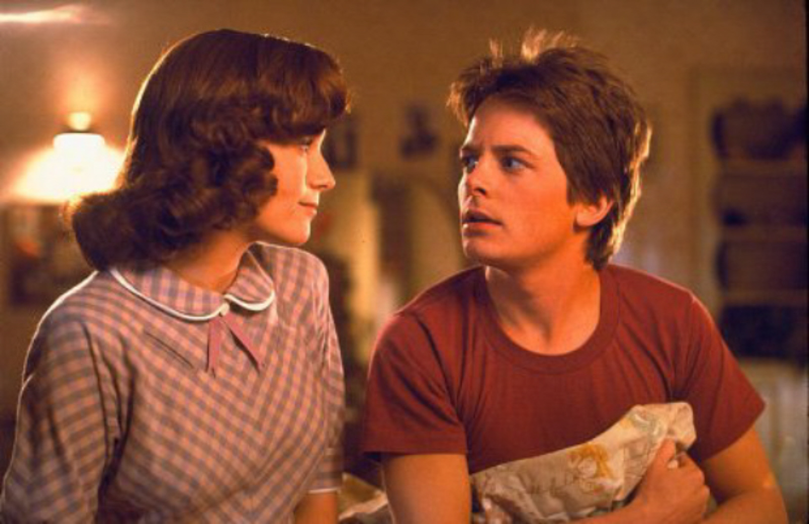 Lorraine and Marty McFly